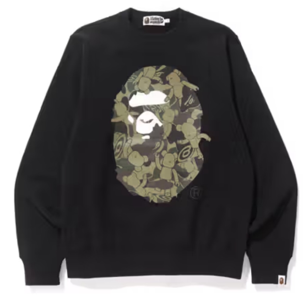 A bathing ape / bape x Bearbricks collab crew neck sweatshirt M
